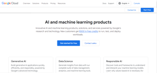 Website screenshot for Google Cloud AI Platform