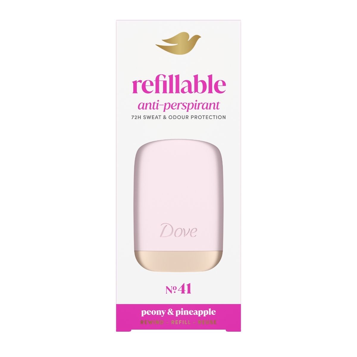 Dove refillable anti-perspirant in peony &amp;amp; pineapple