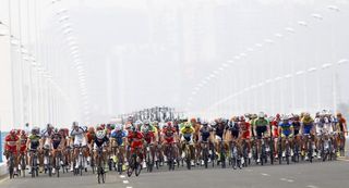 The peloton on stage 3