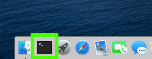 Launch the terminal in macOS