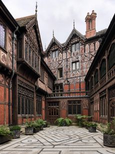 Fig 2: The inner court was opened to the sky and recast in 1887–88. Madresfield Court. © Paul Highnam for Country Life