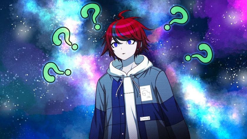 Takumi is surrounded by question marks in The Hundred Line: Last Defense Academy