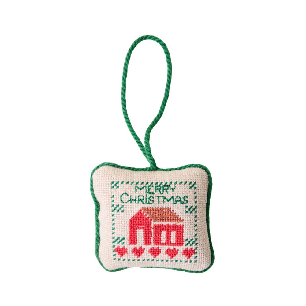 Merry Christmas Needlepoint Ornament