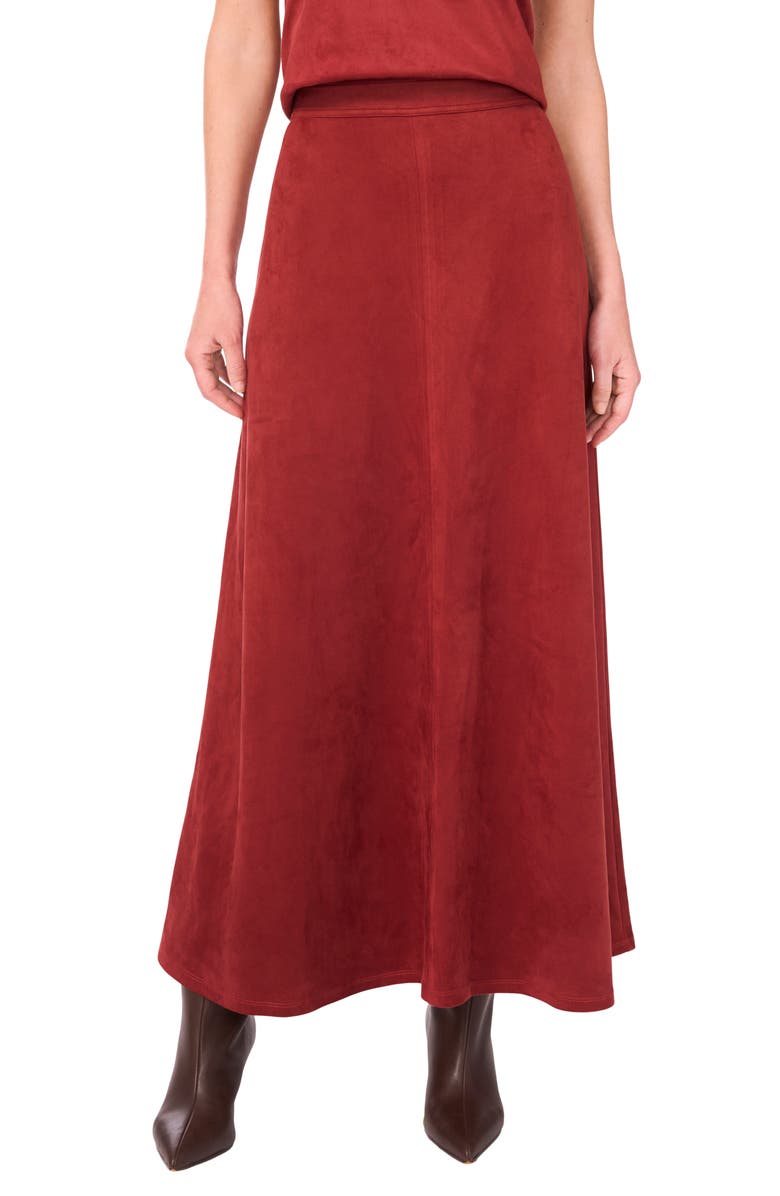 Faux Suede A-Line Skirt
