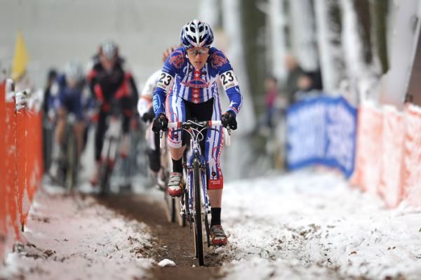 Katie Compton en route to victory.