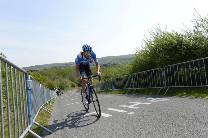 Ryder Hesjedal (Garmin-Sharp) on the climb