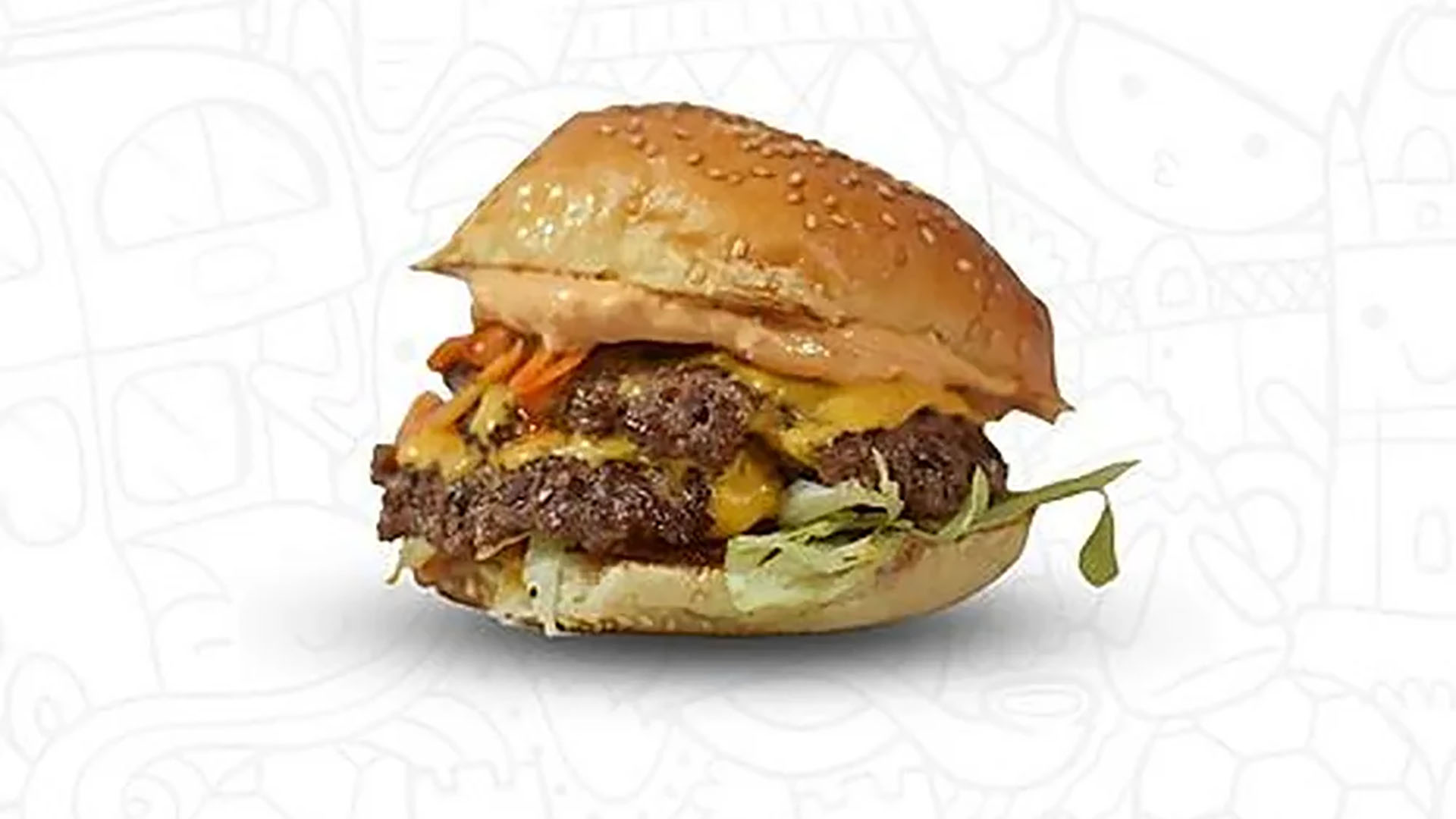 A photo of a burger. 