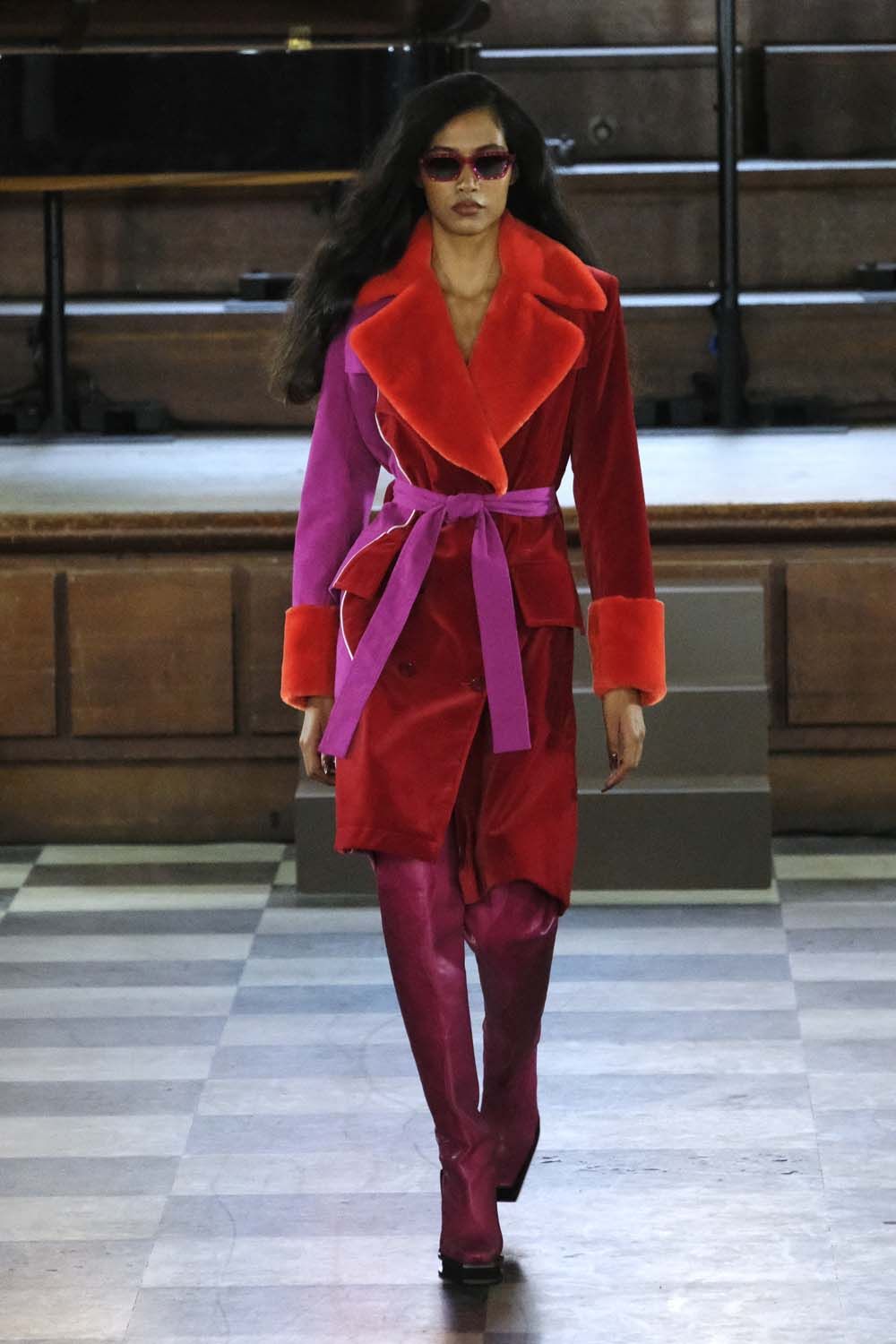 on the runway at London Fashion Week AW23
