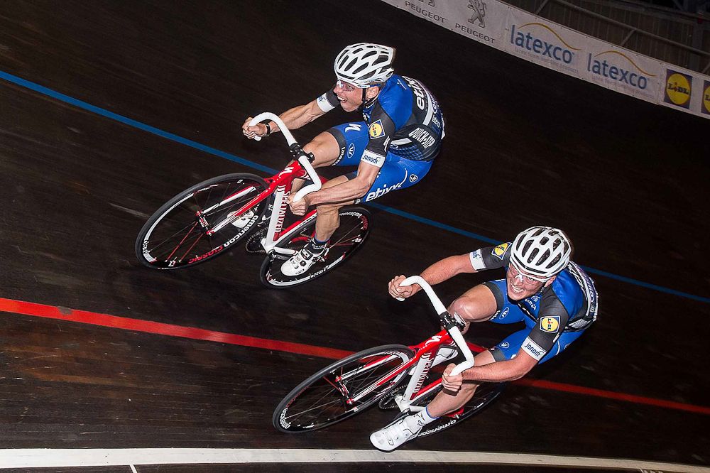 Tony Martin and Yves Lampaert at the Etixx-QuickStep presentation.