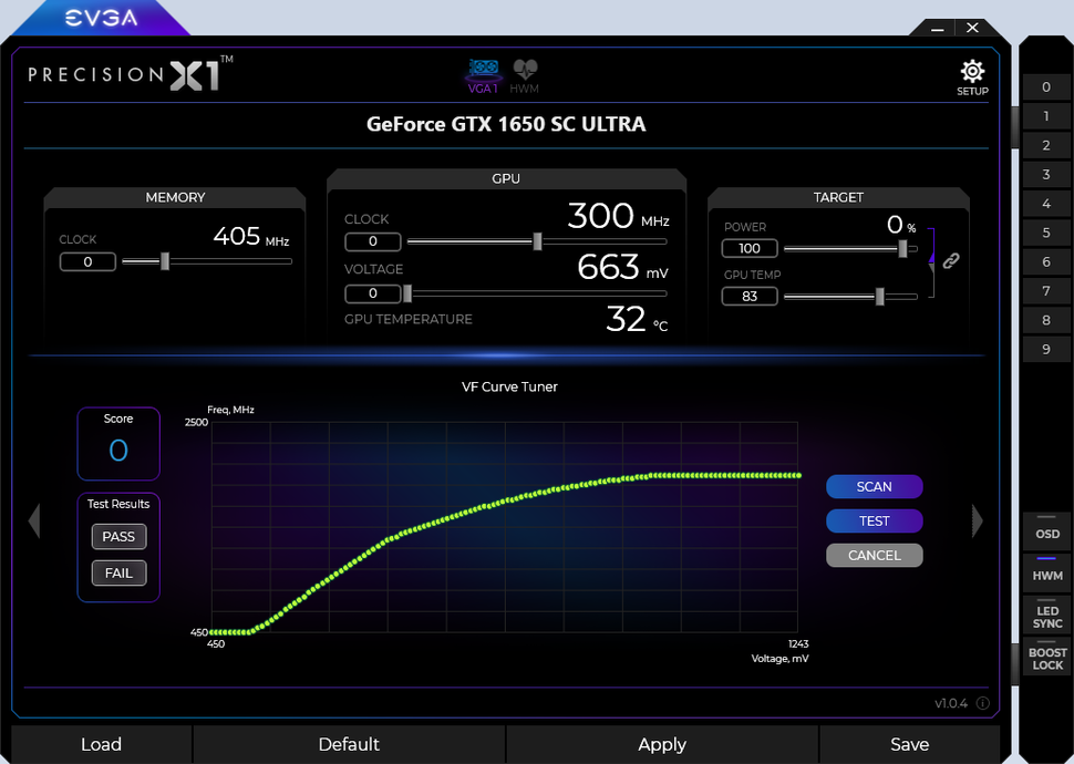 evga precision x how to overclock with scanner