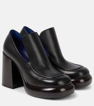 Leather Loafer Pumps