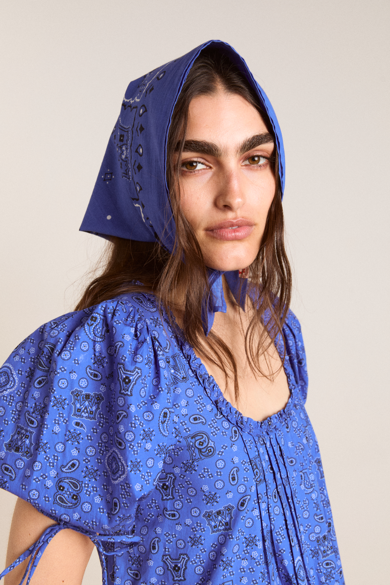 Multi Use Bandana - Blue Paisley