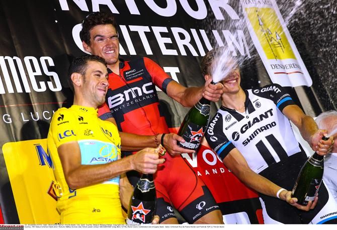 Vincenzo Nibali, Greg Van Avermaet and Marcel Kittel in Aalst