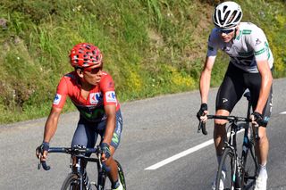 Nairo Quintana and Chris Froome on stage 14 of the 2016 Vuelta a Espana