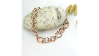 Caroline Sullivan Organic Bronze and Silver Chain Bracelet
