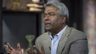 NetApp CEO George Kurian speaks during a Bloomberg West Television interview in San Francisco, California, U.S.