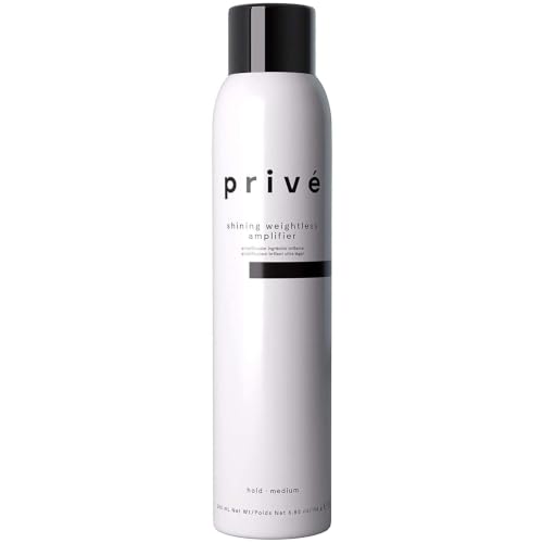 Priv&amp;eacute; Shining Weightless Amplifier Hair Mousse (6.85 Oz) | Weightless Volumizing Mousse, Bamboo and Green Tea, Adds Root Lift, Body and Shine, for Dull or Flat Hair