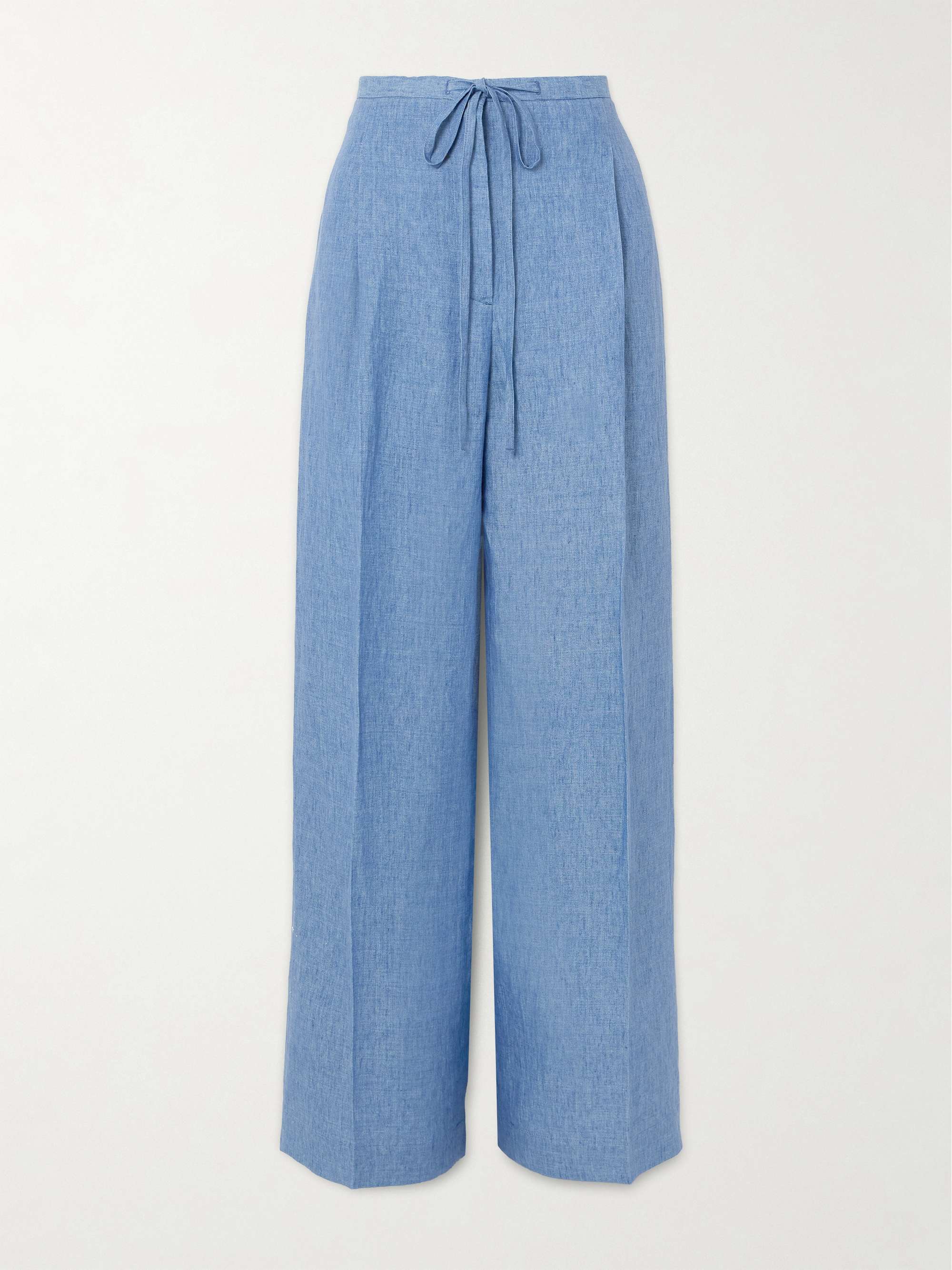 Linen Wide-Leg Pants