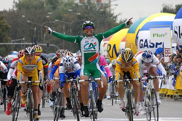 Italian Angelo Furlan (Cr&eacute;dit Agricole), 31, wins stage three of the Tour de Pologne.