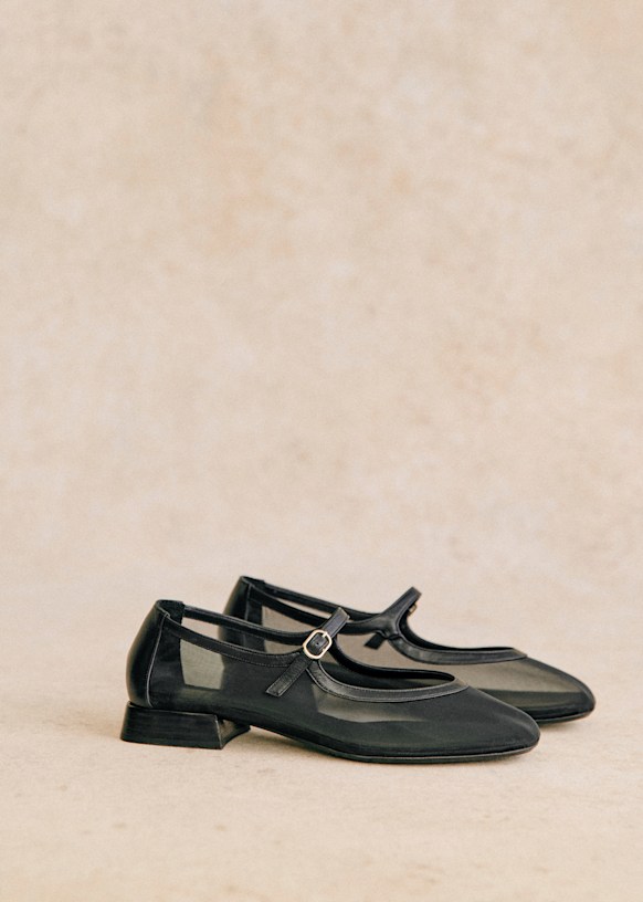 Aubane Low Babies - Black Mesh - Polyamide - Sézane