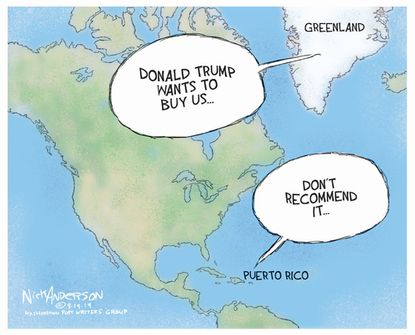 Political Cartoon U.S. Trump Wants to Buy Greenland Puerto Rico