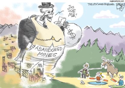 Editorial cartoon U.S. Environment Spills