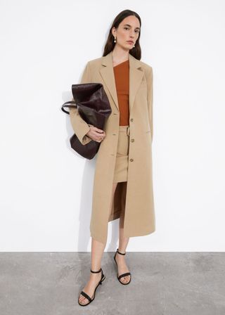 Silk-Blend Blazer Coat