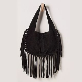 black fringe handbag from Free People