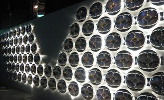 Todd Bracher’s hypnotic collaboration with 3M, made from reflective material and LEDs, at Wanted