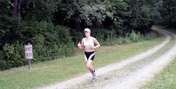 Running into the finish