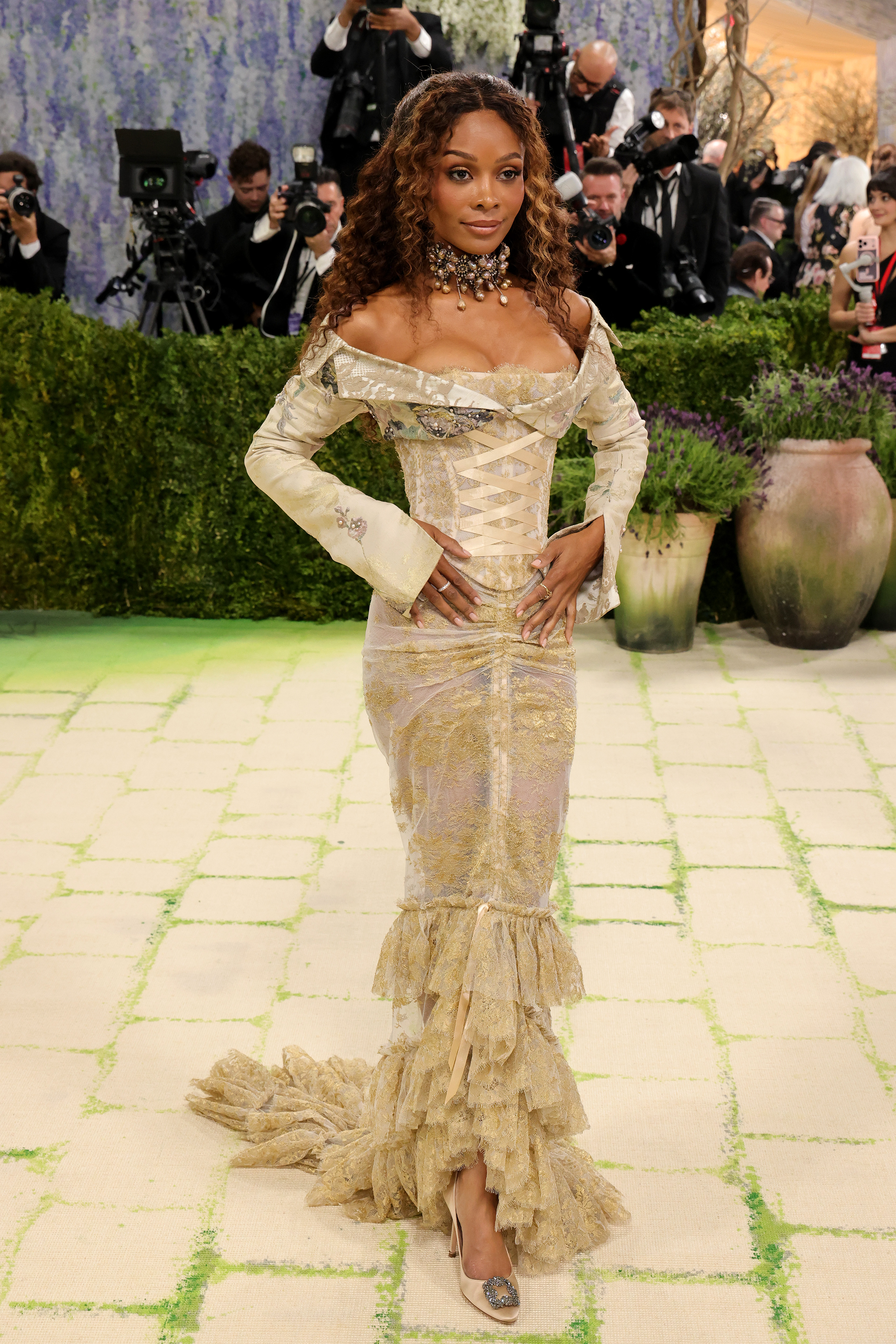 NEW YORK, NEW YORK - MAY 04: Zuri Hall attends the 2026 Met Gala celebrating "Costume Art" at the Metropolitan Museum of Art on May 04, 2026 in New York City.