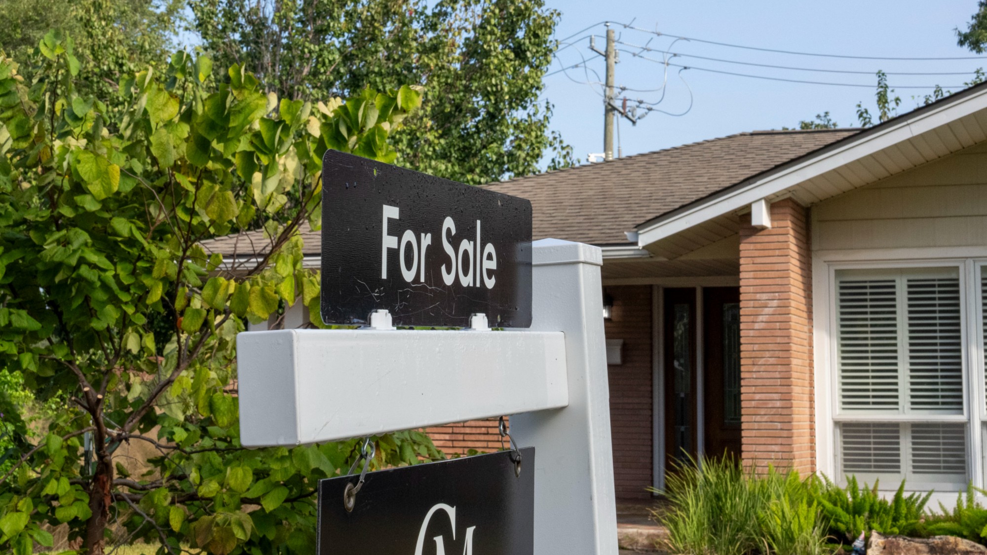 A house for sale is seen in Houston, Texas. 