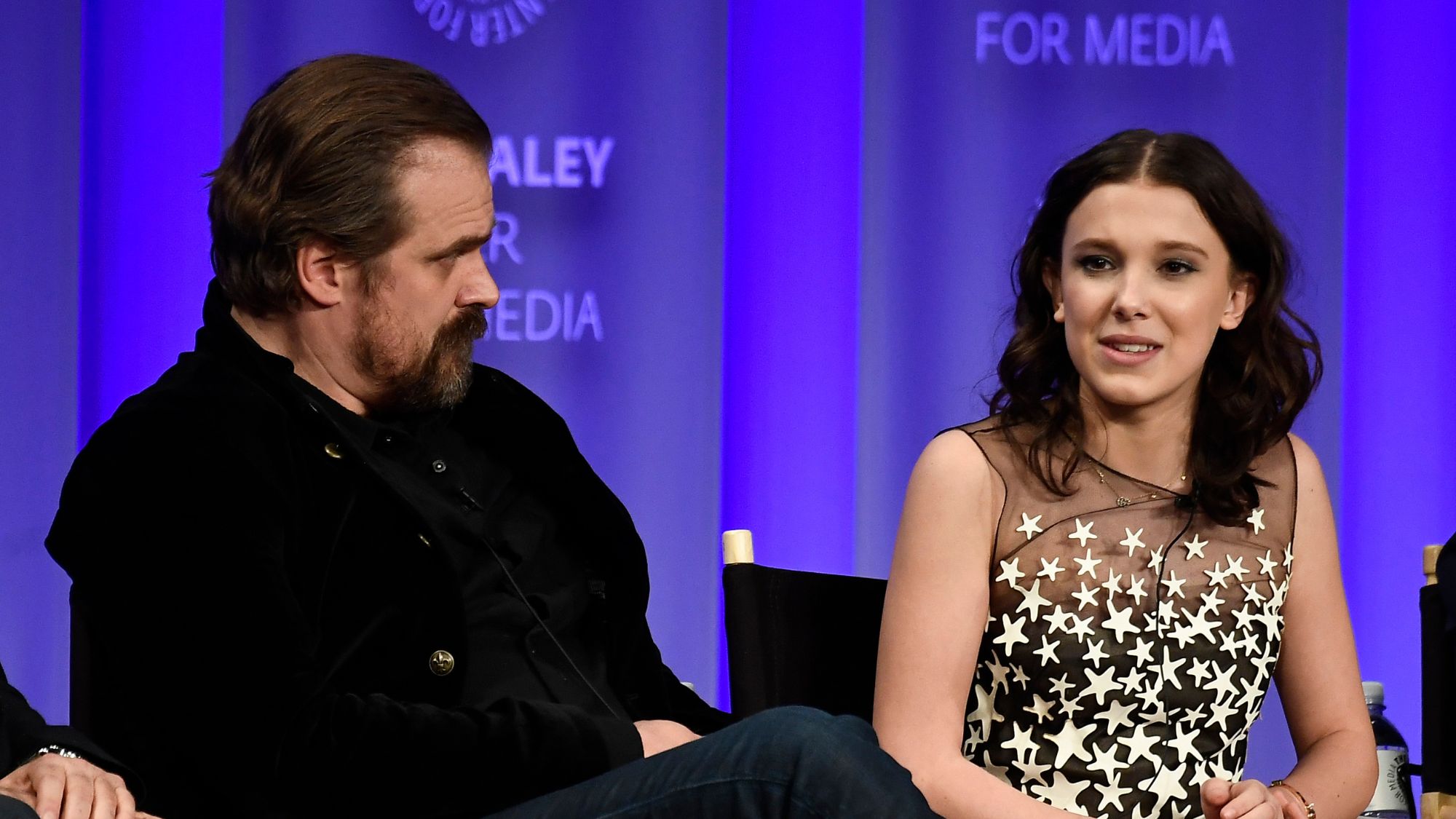 Image for David Harbour Accused of &#039;Bullying&#039; Stranger Things Co-Star Millie Bobby Brown