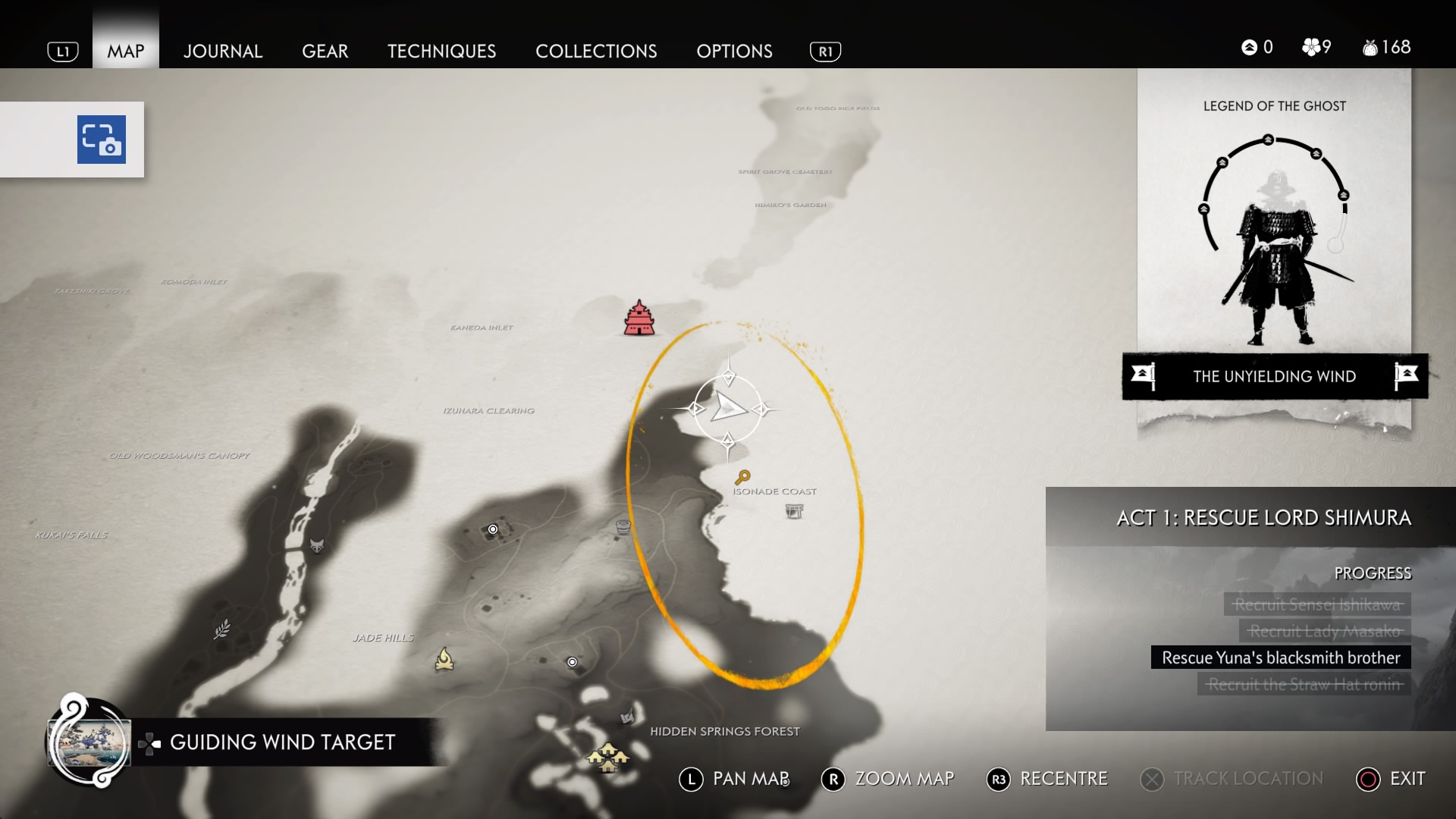 ghost of tsushima map island hiyoshi