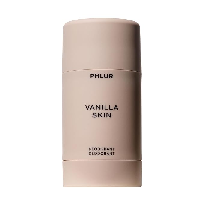 PHLUR, Phlur Vanilla Skin Natural Deodorant - 48 Hour Odor Protection Natural Baking Soda Free &amp;amp; Aluminum Free, Salicylic Acid, Arrowroot Powder, Algae &amp;amp; Tamanu Oil - No Residue or Irritation