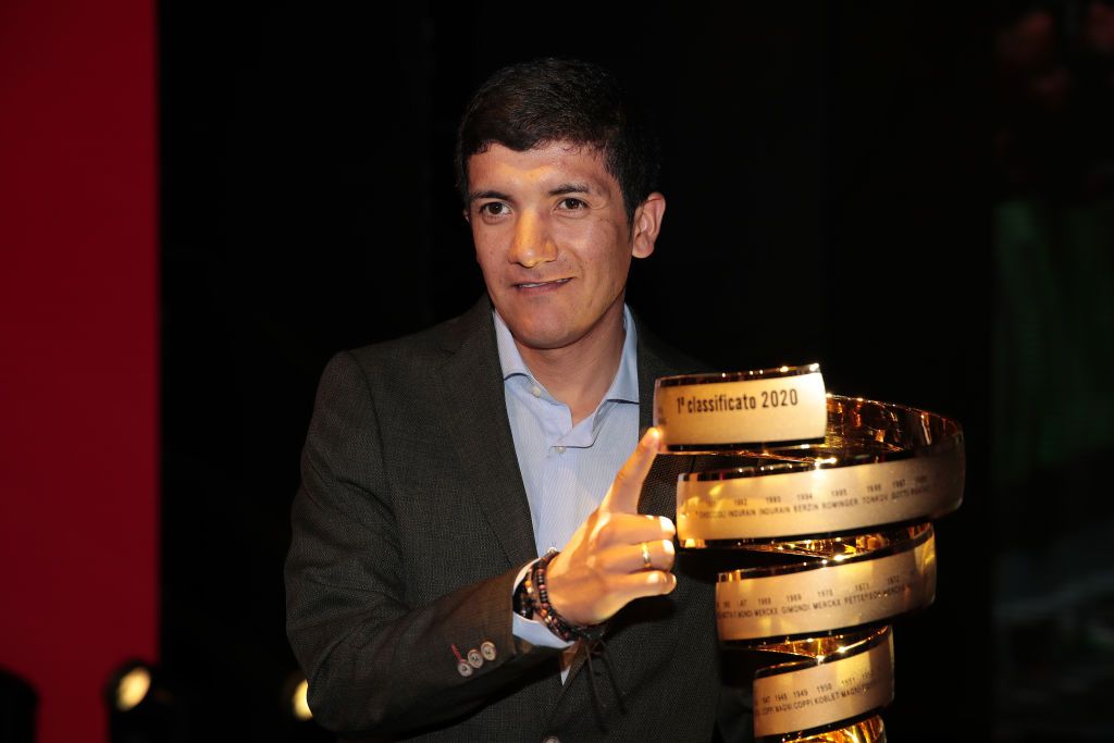 Richard Carapaz at the 2020 Giro d'Italia presentation