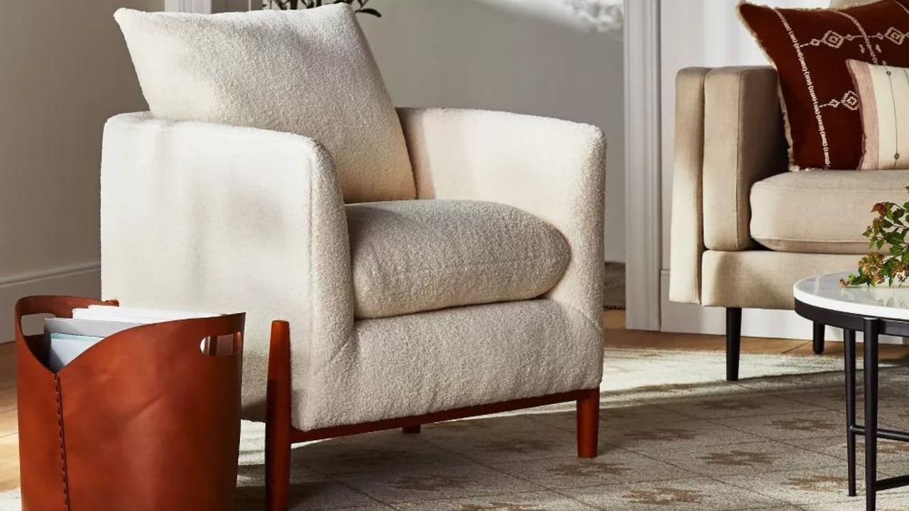 White chair in living room