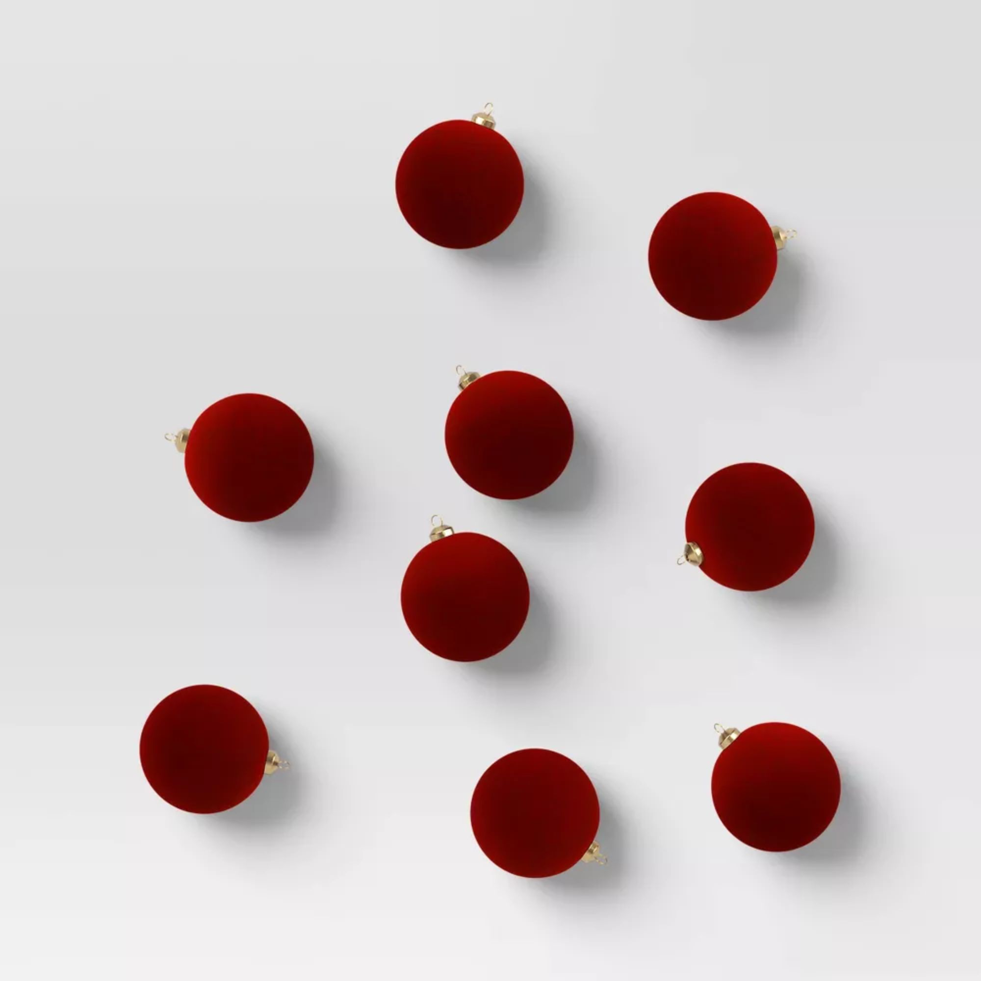 Burgundy velvet Christmas ornaments