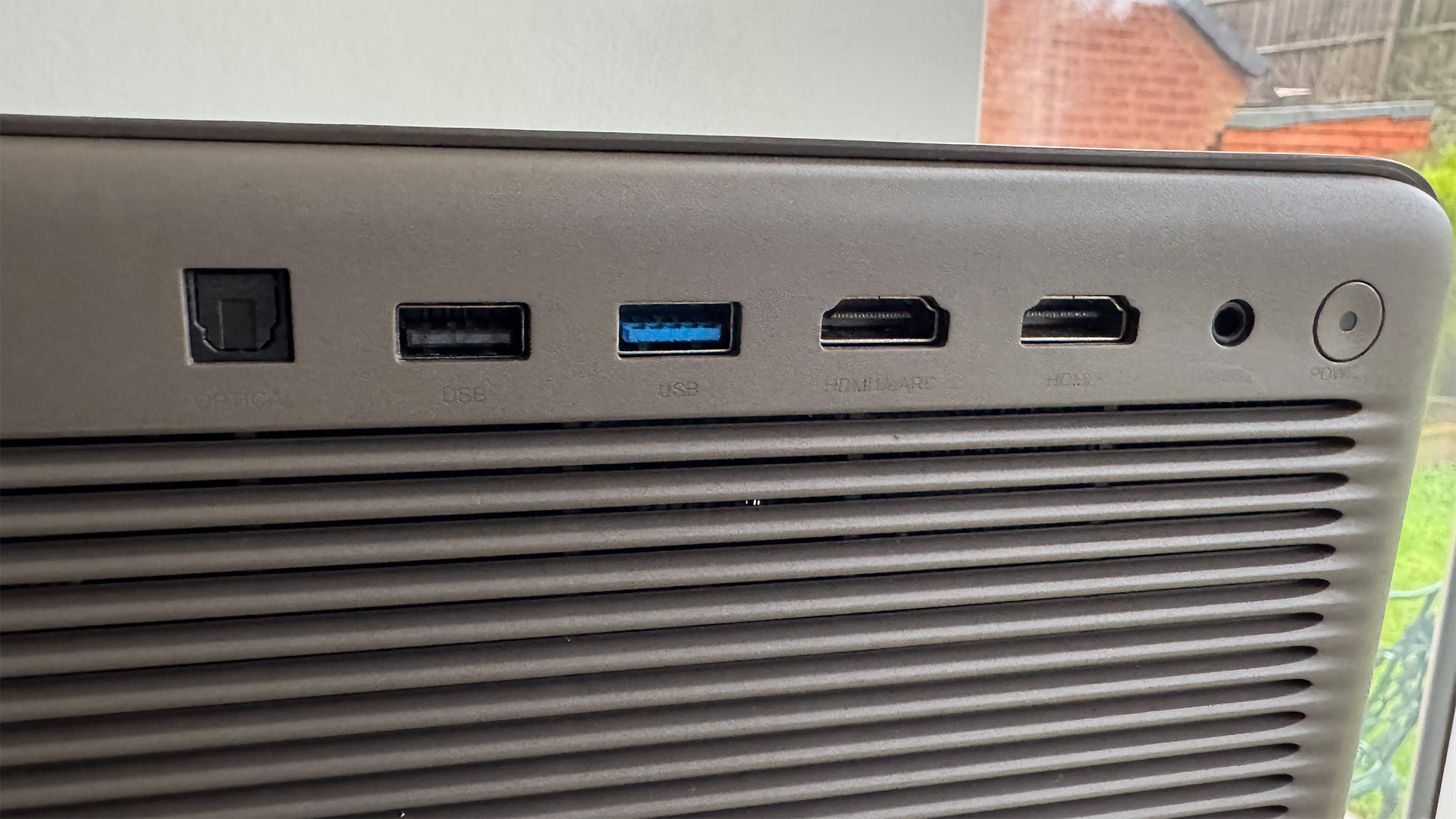 Xgimi Horizon 20 Max home cinema projector, rear of unit showing connections