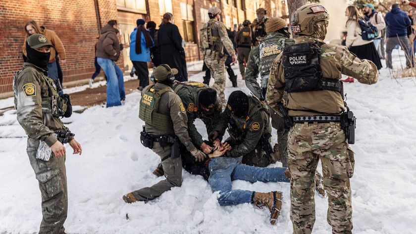 US protestor arrested