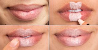 Lips with Lighter Shade in Middle