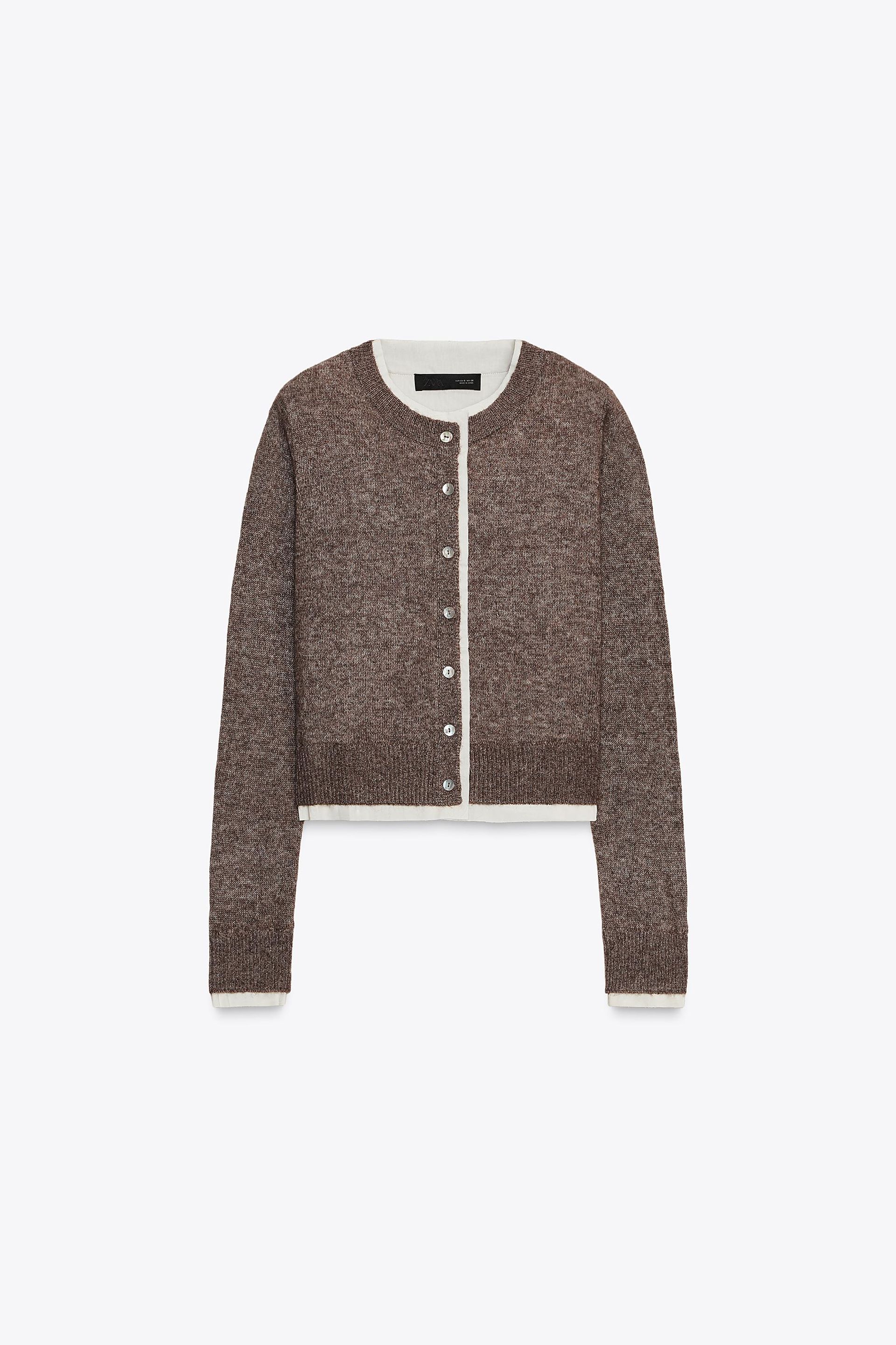 Combination Knit Cardigan