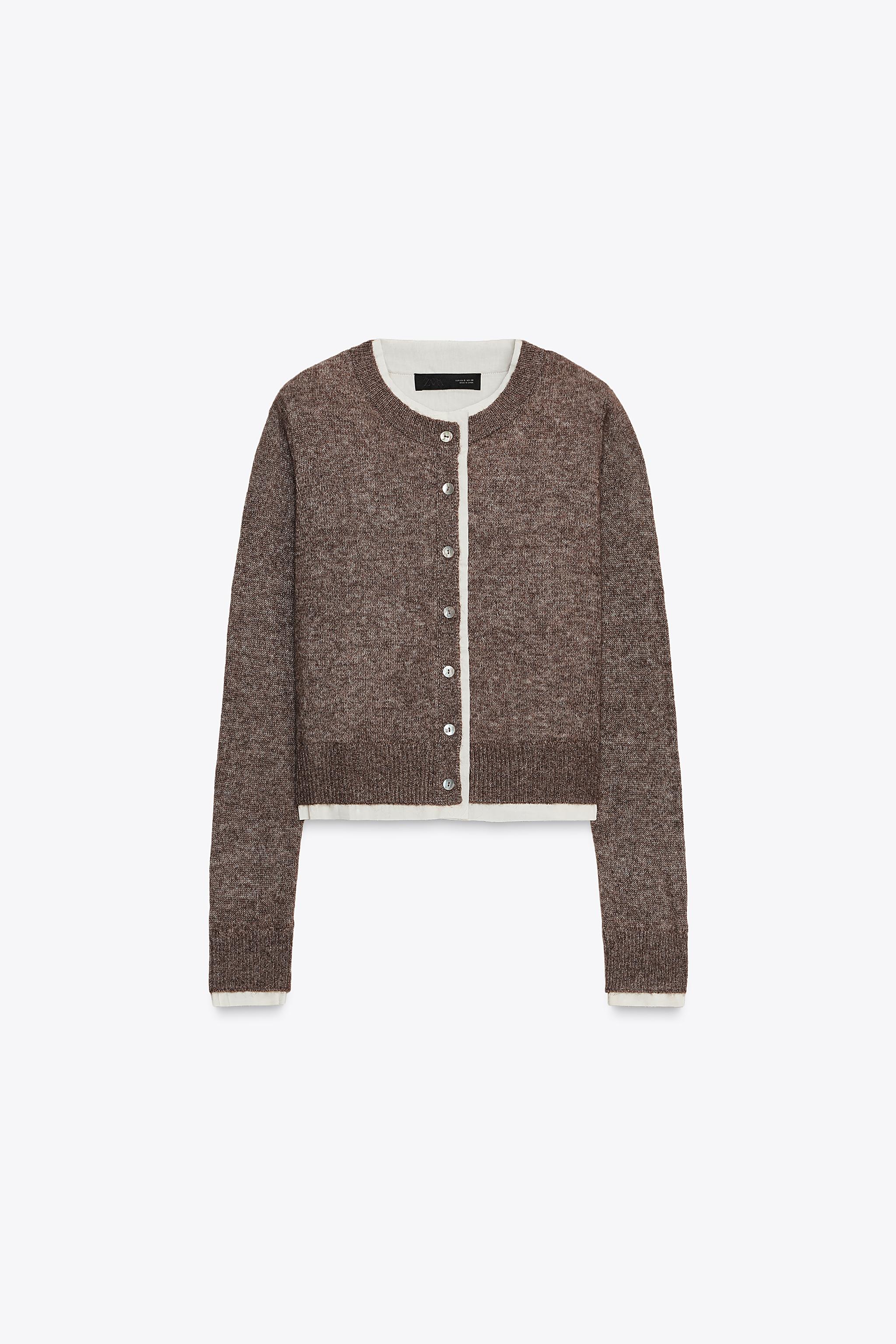 Combination Knit Cardigan