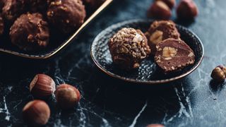 A plate of chocolates