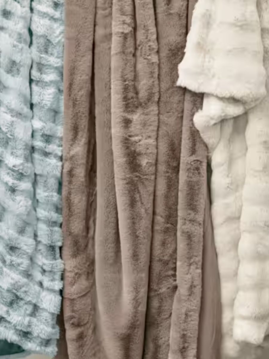 Sleep Number faux fur throw