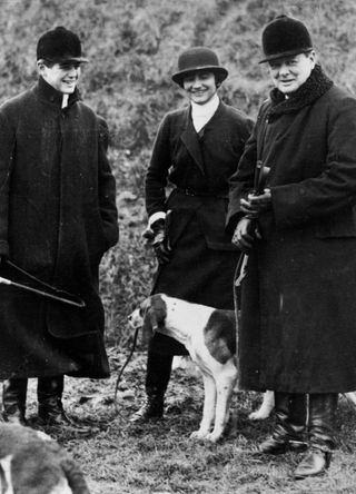 Coco Chanel with Winston Churchill (R) and another man (L)