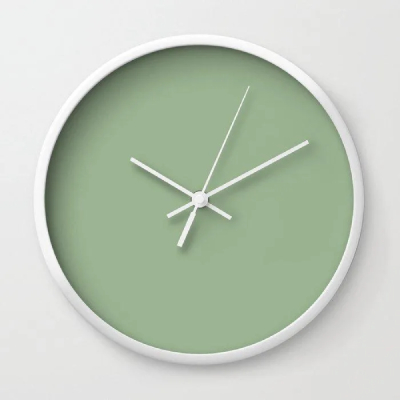 sage green wall clock