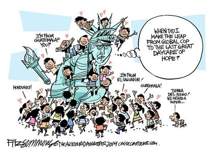 Editorial cartoon immigration