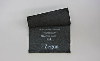 Z Zegna used charcoal wool for their invitation