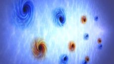 An illustration shows swirling orange and blue holes against a glowing wall to the left. 